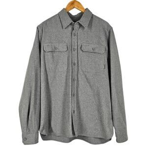EDDIE BAUER MEN'S GRAY LONG SLEEVE COTTON SHIRT - SIZE MEDIUM - ITEM# 1624871